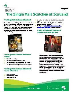 The Single Malt Scotches of Scotland