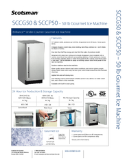 SCCG50 & SCCP50– 50 lb Gourmet Ice MachineSCCG50 & SCCP50 –
