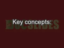 Key concepts: