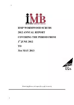HMP WORMWOOD SCRUBS 2012 ANNUAL REPORT COVERING THE PERIOD FROM st JUN