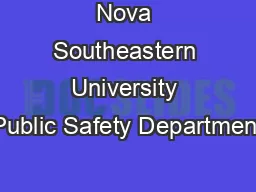 Nova Southeastern University Public Safety Department