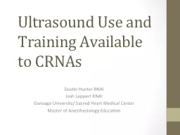 Ultrasound Use and Training Available to CRNAs