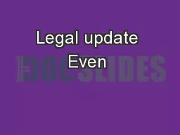 Legal update Even 