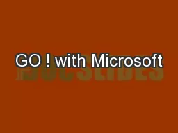 GO ! with Microsoft