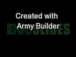 Created with Army Builder