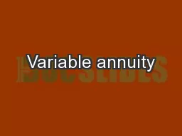 Variable annuity