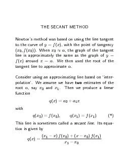 THESECANTMETHODNewton