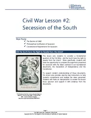 Civil War Lesson #2:  Secession of the SouthCopyright