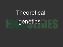 Theoretical genetics -