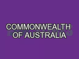 COMMONWEALTH OF AUSTRALIA