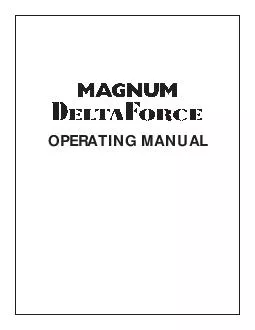OPERATING MANUAL  TABLE OF CONTENTS Limited Warranty