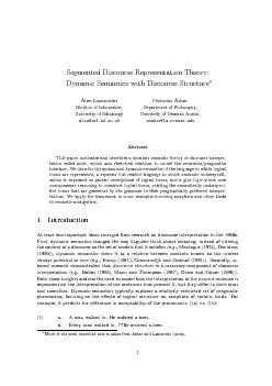 SegmentedDiscourseRepresentationTheory:DynamicSemanticswithDiscourseSt