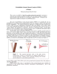 Probabilistic Seismic Hazard Analysis (PSHA)A PrimerWritten by Edward