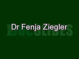 Dr Fenja Ziegler