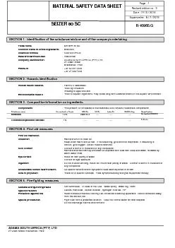 Page : 1MATERIAL SAFETY DATA SHEETRevised edition no : 3Date : 19 / 5
