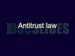 Antitrust law