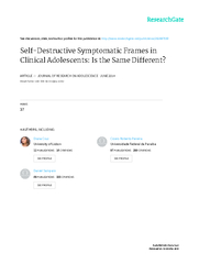 Self-DestructiveSymptomaticFramesinClinicalAdolescents:IstheSame
...