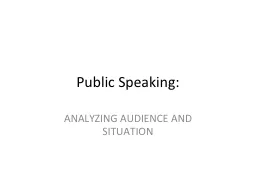 Public Speaking: