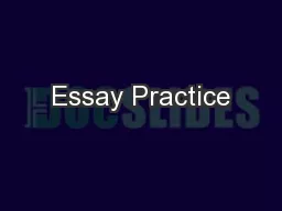 Essay Practice