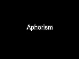 Aphorism