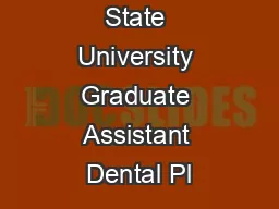 Michigan State University Graduate Assistant Dental Pl