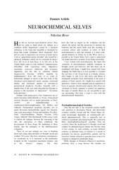 46      SOCIETY      NOVEMBER / DECEMBER 2003 Feature Article NEUROCHE