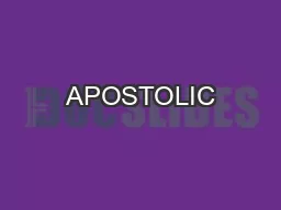 APOSTOLIC