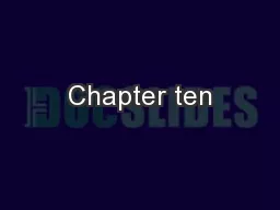 Chapter ten