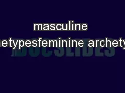 masculine archetypesfeminine archetypes