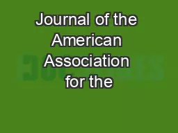 Journal of the American Association for the