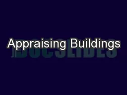 Appraising Buildings
