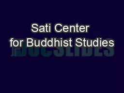 Sati Center for Buddhist Studies