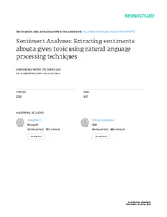 SentimentAnalyzer:ExtractingSentimentsaboutaGivenTopicusingNaturalLang