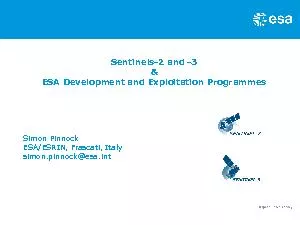 ESA Development and Exploitation Programmes