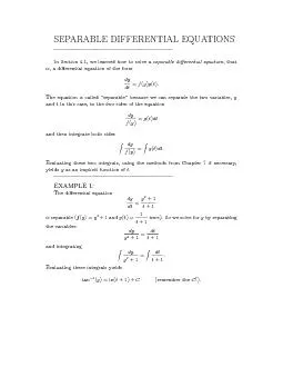 SEPARABLEDIFFERENTIALEQUATIONS||||||||||||||||||||||Section4.1,welearn