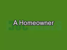 A Homeowner