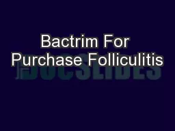 Bactrim For Purchase Folliculitis