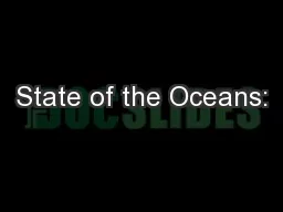 State of the Oceans: