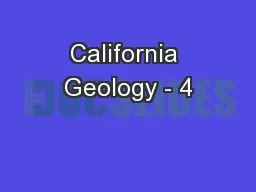 California Geology - 4