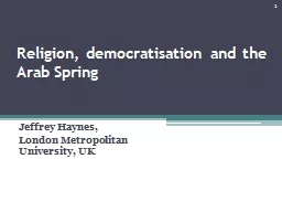 Religion, democratisation and the Arab Spring