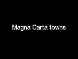 Magna Carta towns