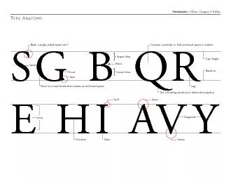 Typography • GD141 • Gregory V. EcklerSerif Classificati