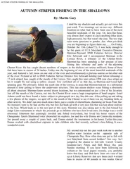 AUTUMN STRIPER FISHING IN THE SHALLOWSBy: Martin GaryI shed the my sha
