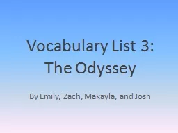 Vocabulary List 3: The Odyssey
