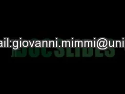 E-mail:giovanni.mimmi@unipv.it 