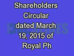 page 1 of 7  |  Shareholders Circular dated March 19, 2015 of Royal Ph