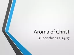 Aroma of Christ
