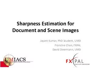 Sharpness Estimation for