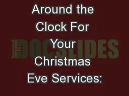 Rocking Around the Clock For Your Christmas Eve Services: