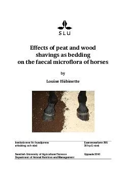 Effects of peat and wood